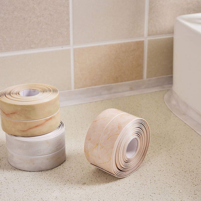 Homankit Caulk Strip for Bathtub Self Adhesive Waterproof Tape for Kitchen Bathroom Shower Floor and Wall Sealing, 2" x 102" - Image 4